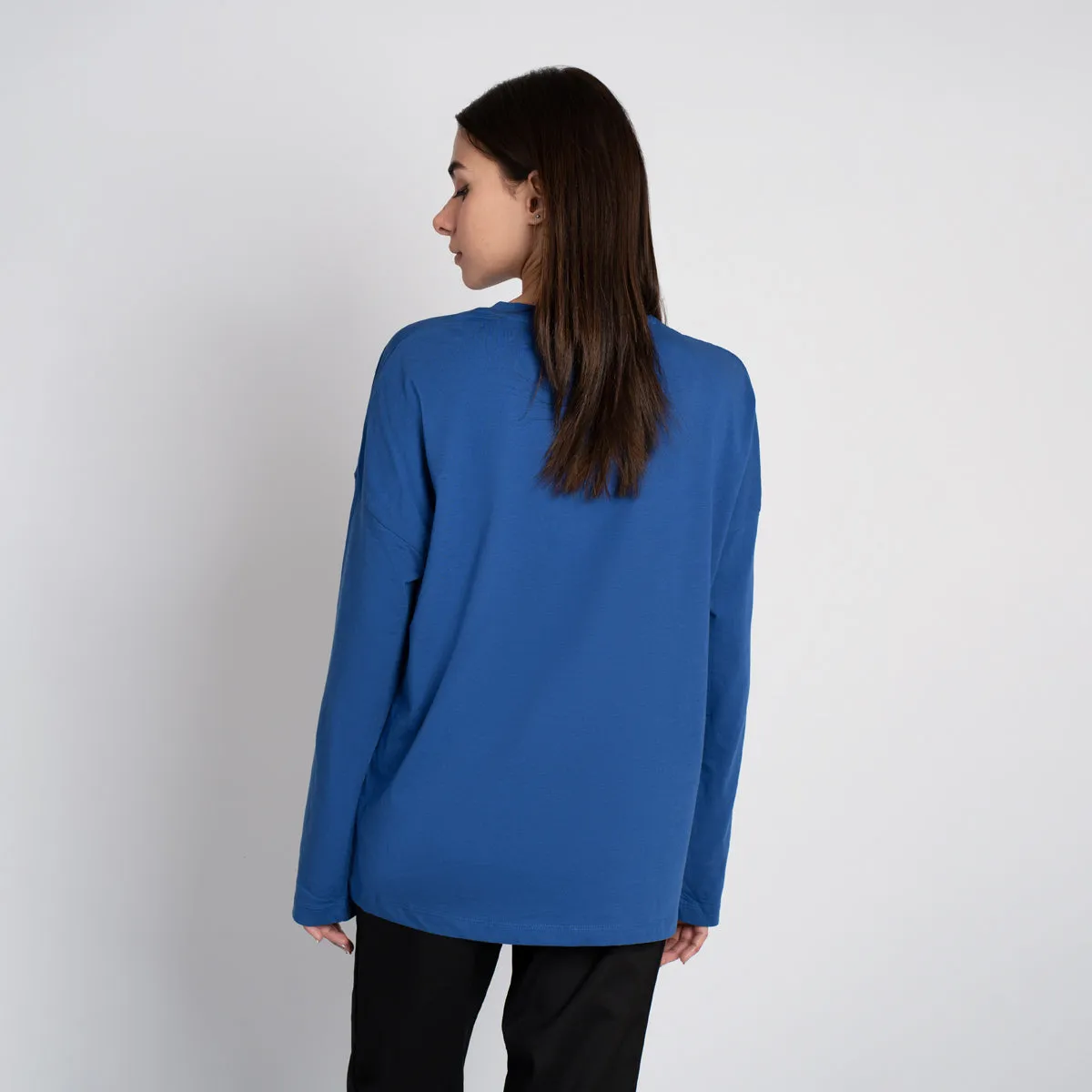 Long Sleeve Relaxed Henley Tee - HSSW1230007