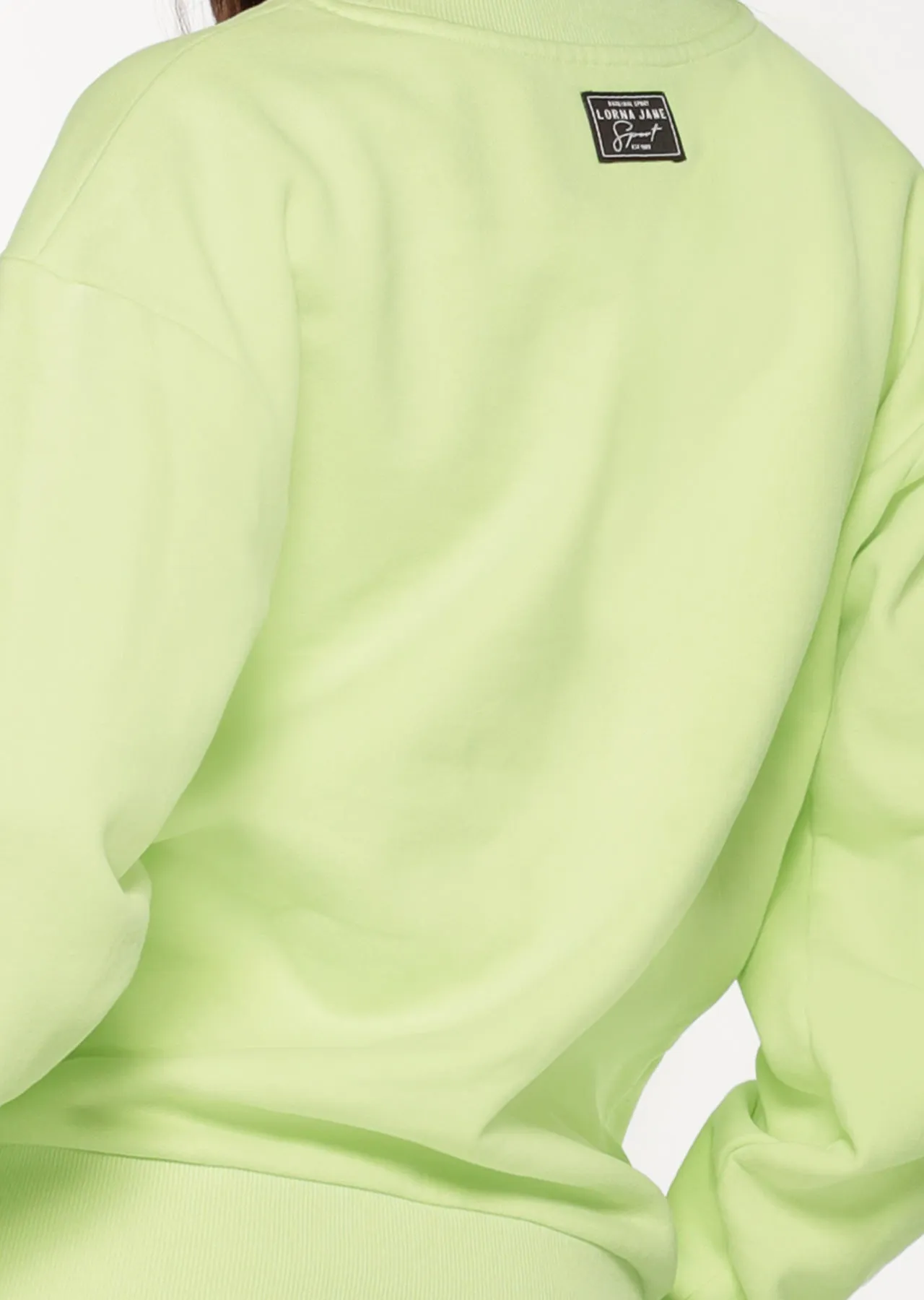 Lorna Jane Fire Line Sweater in Soft Lime