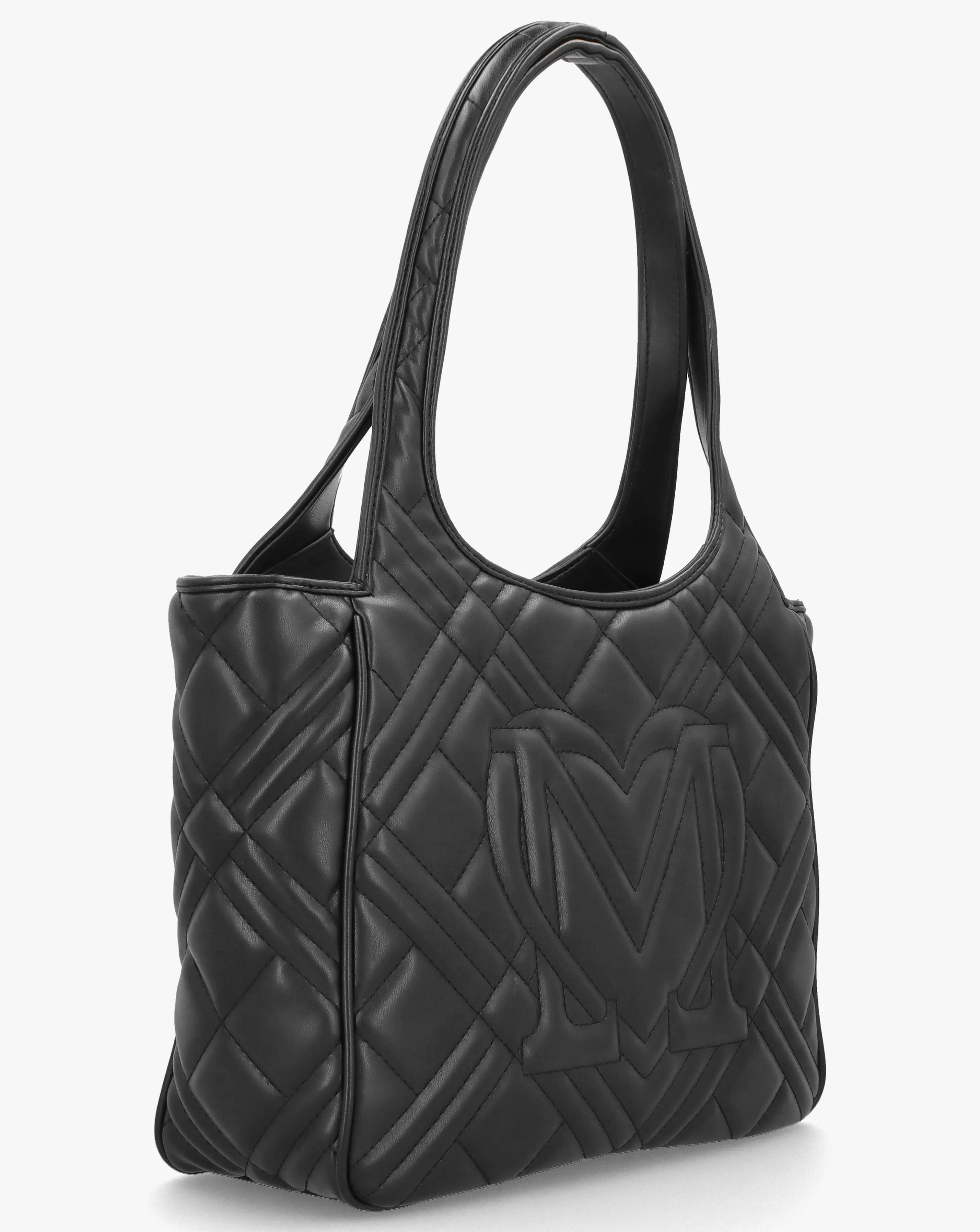 Love Moschino Quilted Black Tote Bag | Simply Be