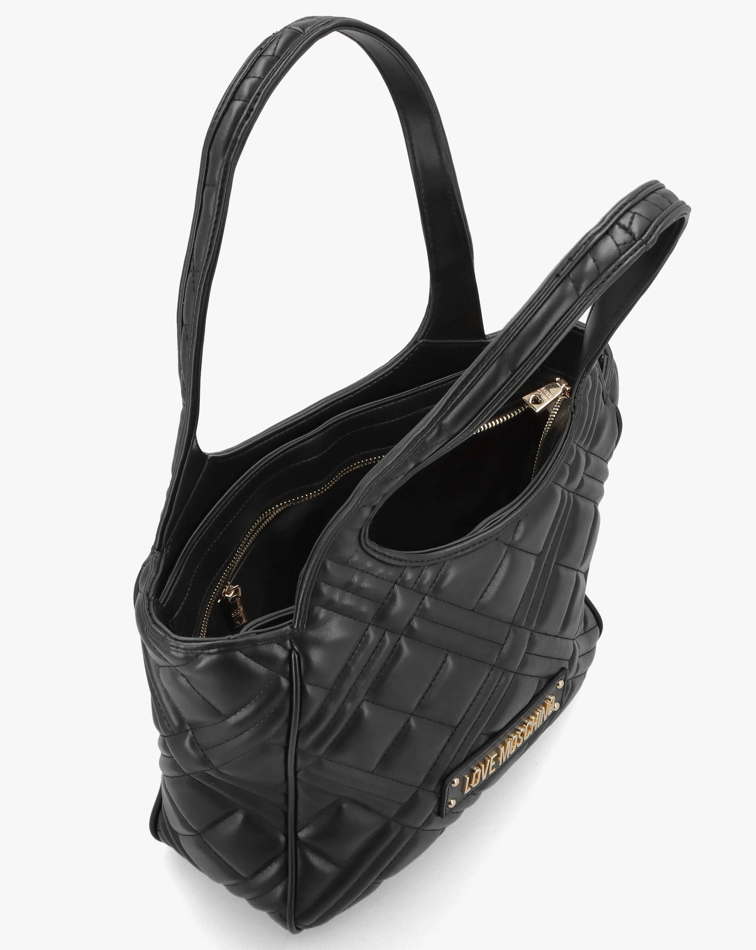 Love Moschino Quilted Black Tote Bag | Simply Be