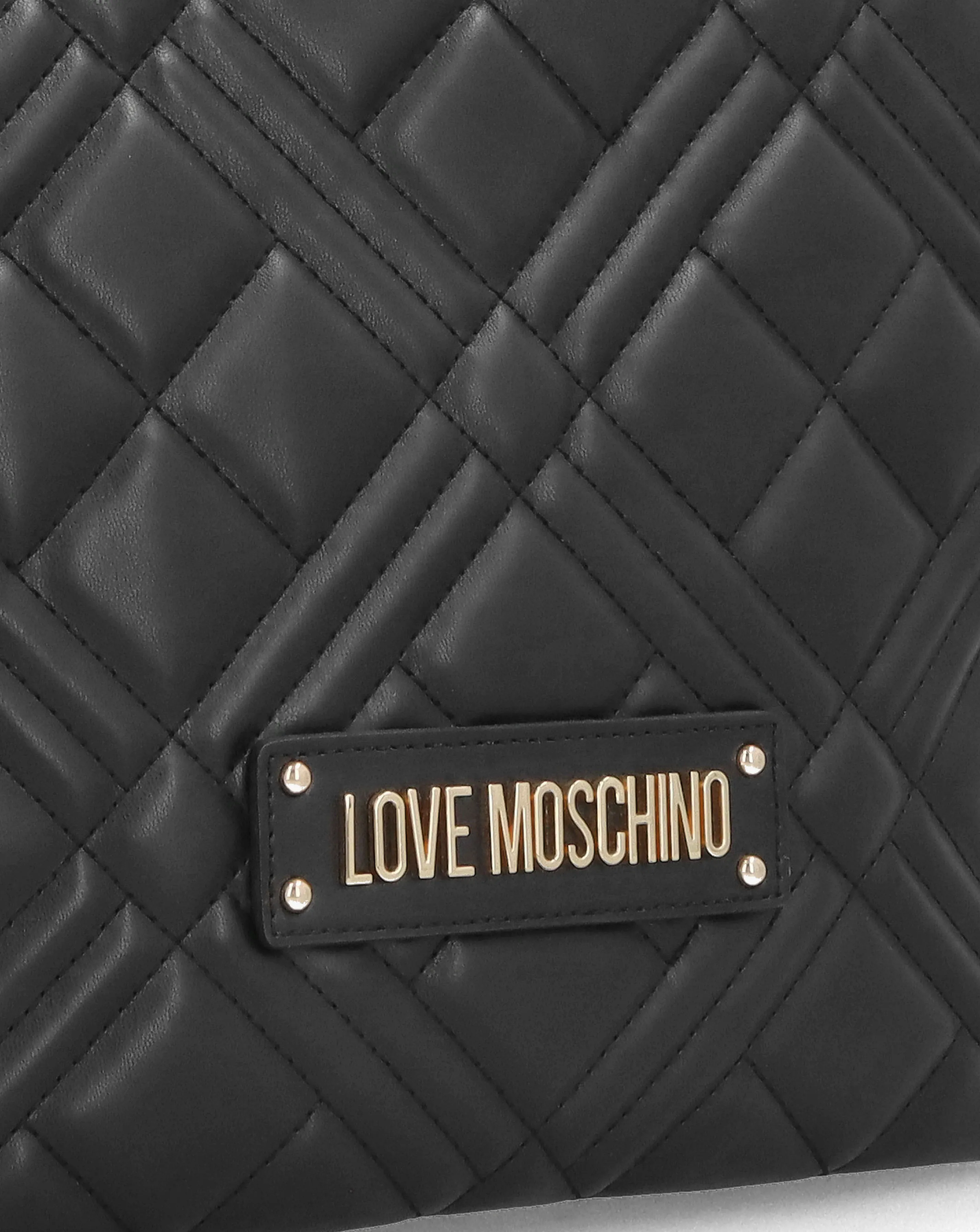 Love Moschino Quilted Black Tote Bag | Simply Be