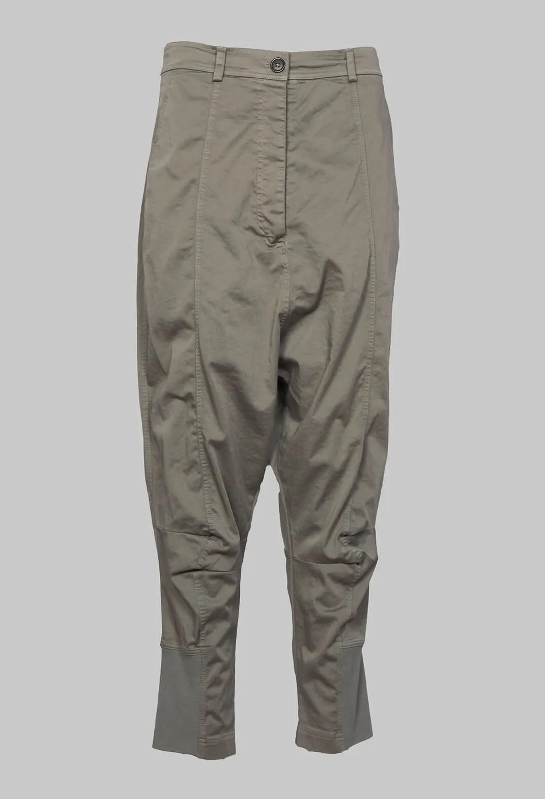 Low Drop Crotch Trousers in Grey