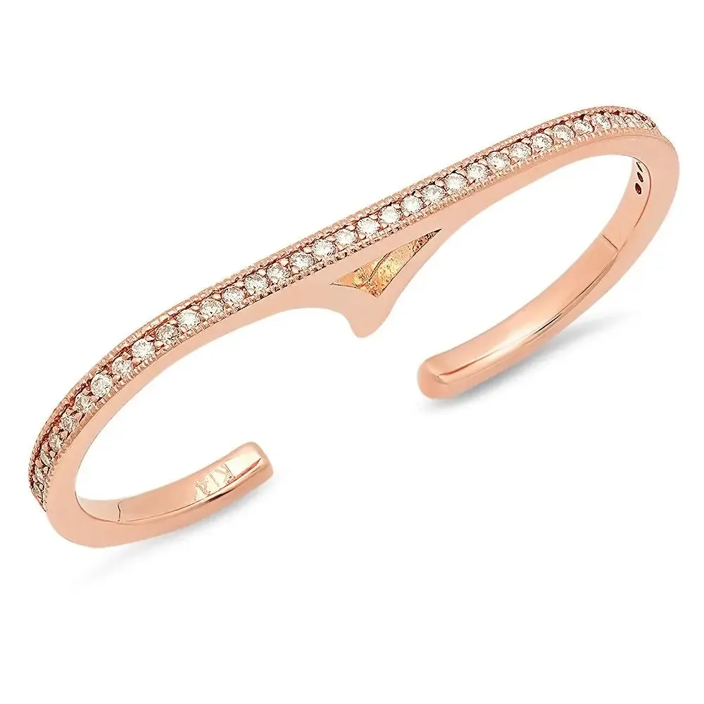 Lucious Double Fingers Diamond Ring