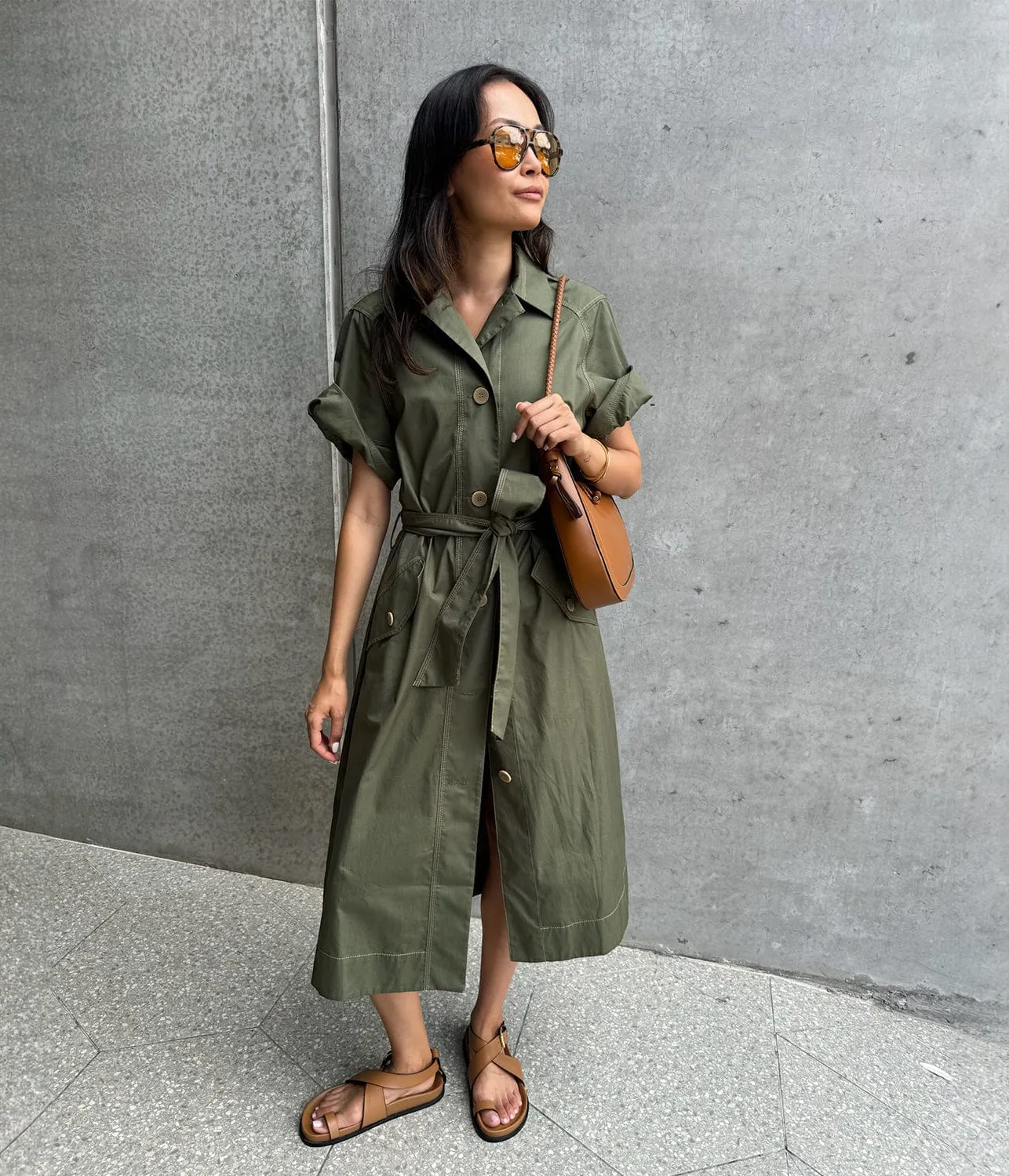 MADDY DRESS- KHAKI