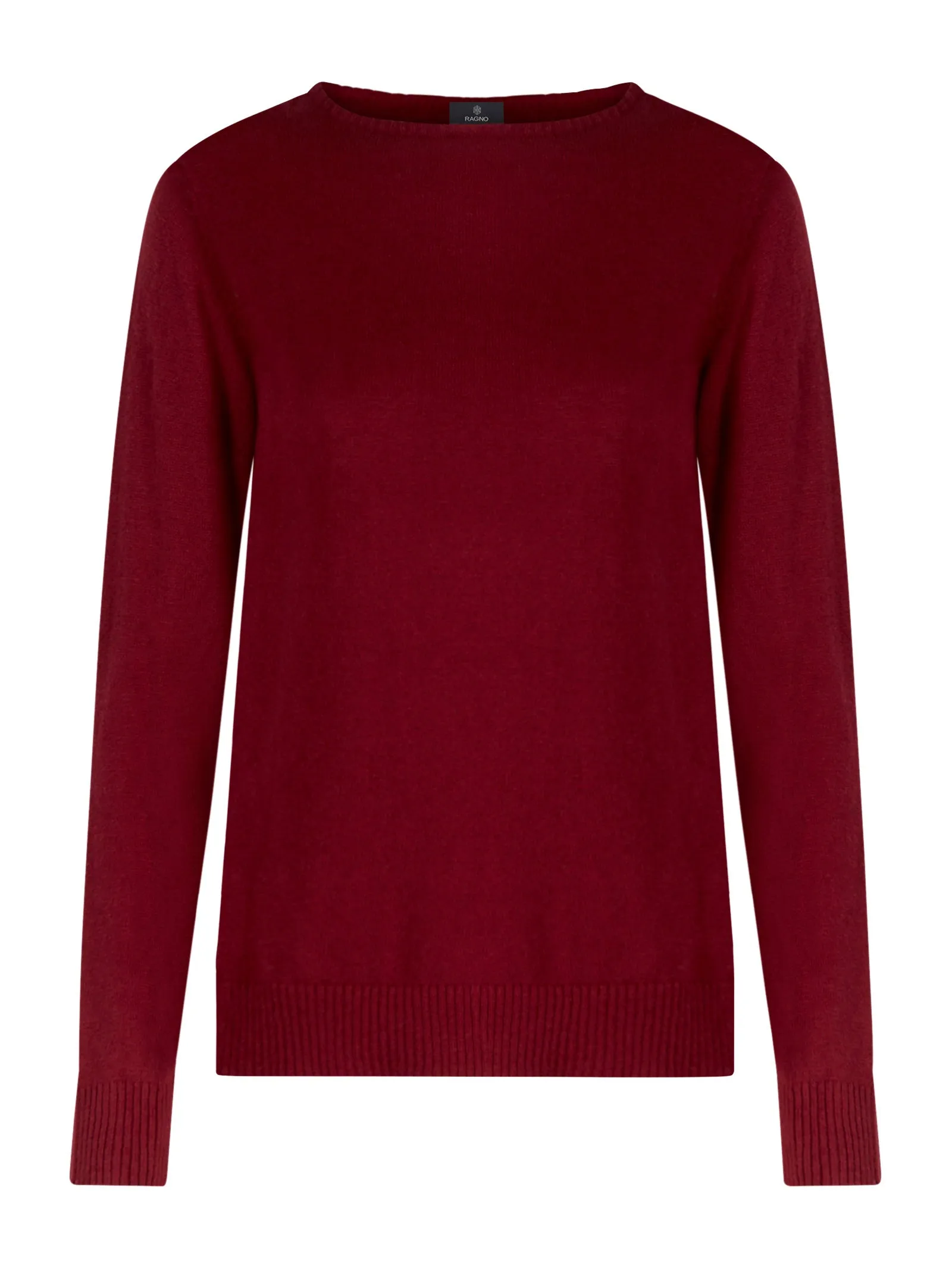 Maglia con scollo barchetta in filato Nice Wool - Tibetan Red