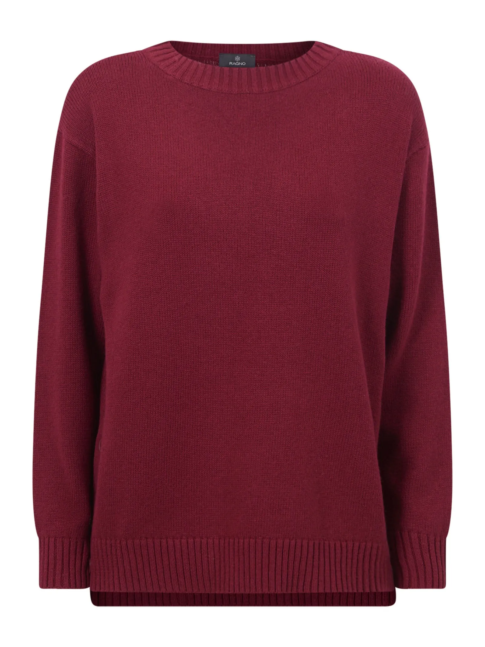 Maglia girocollo in filato Nice Wool  - Tibetan Red