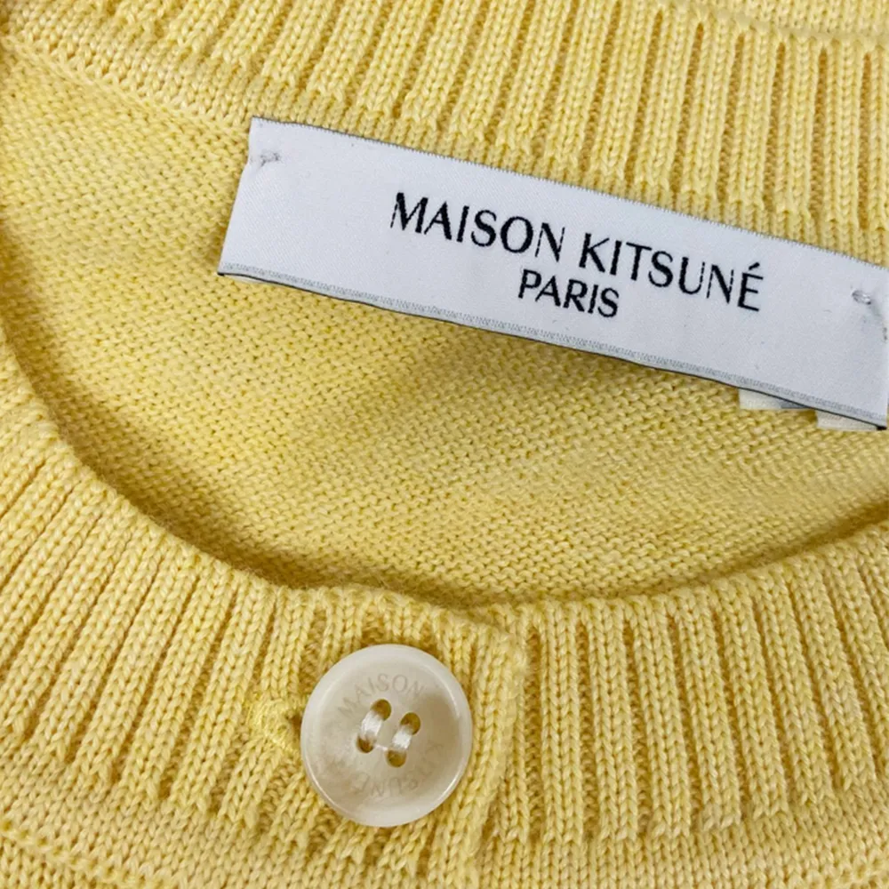 MAISON KITSUNE  |Street Style Long Sleeves Logo Cardigans