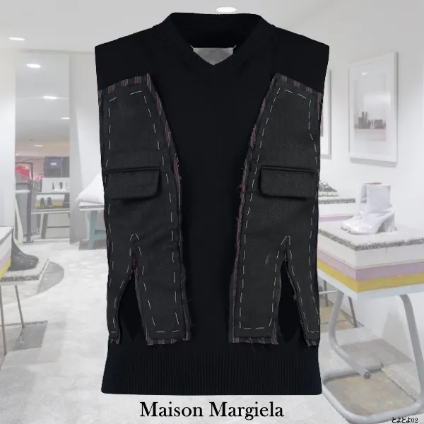 Maison Margiela  |Pullovers Monogram Unisex Wool Street Style Plain Logo