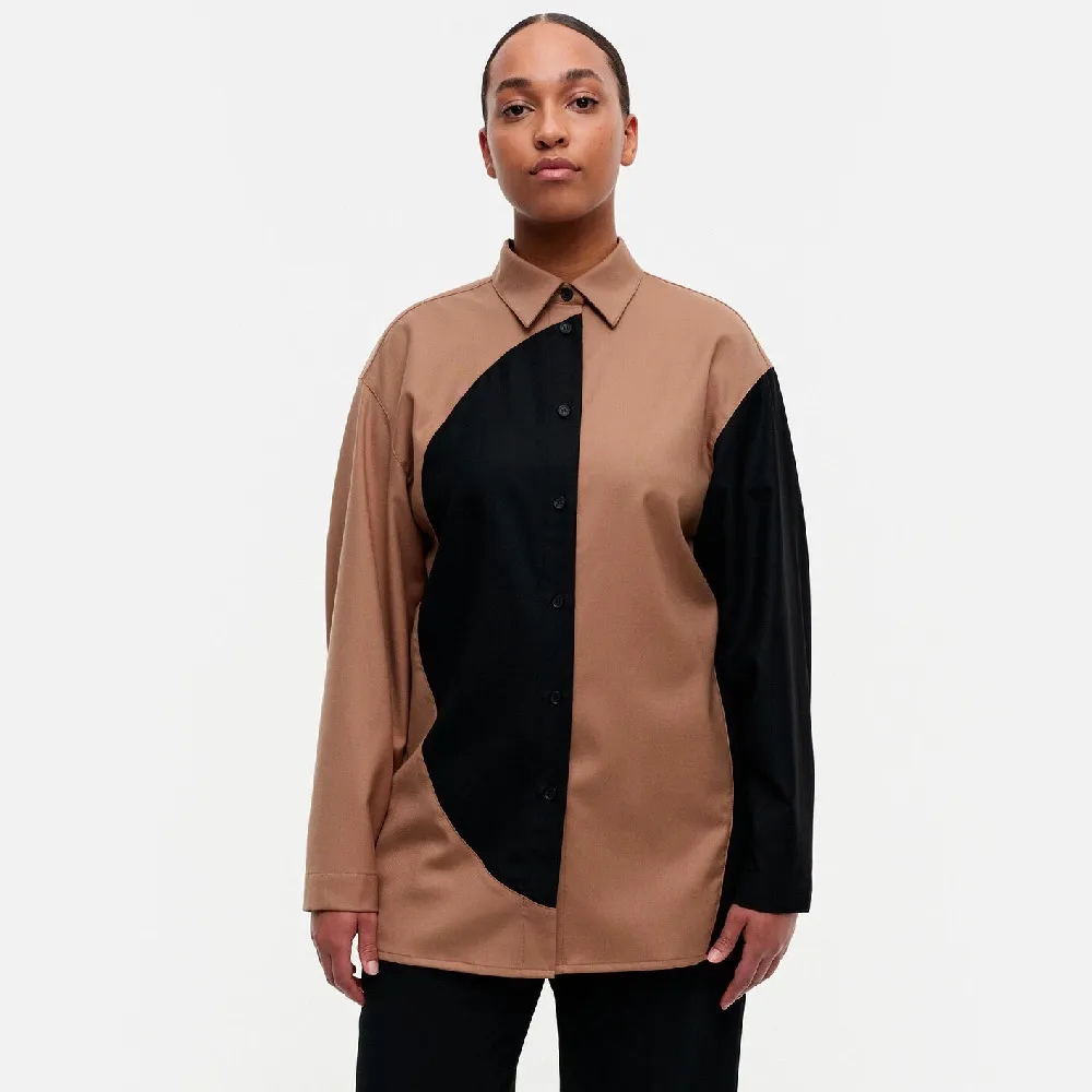 marimekko  |Casual Style Wool Long Sleeves Office Style Elegant Style