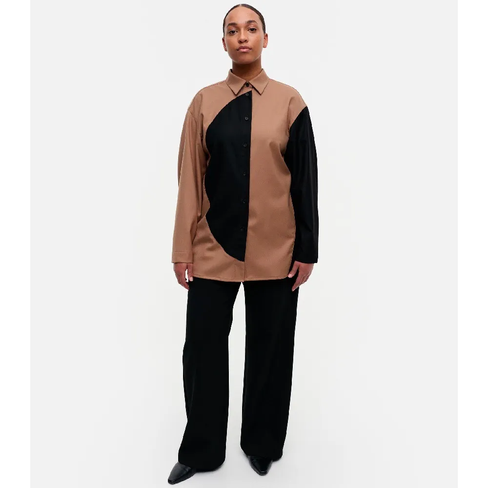 marimekko  |Casual Style Wool Long Sleeves Office Style Elegant Style