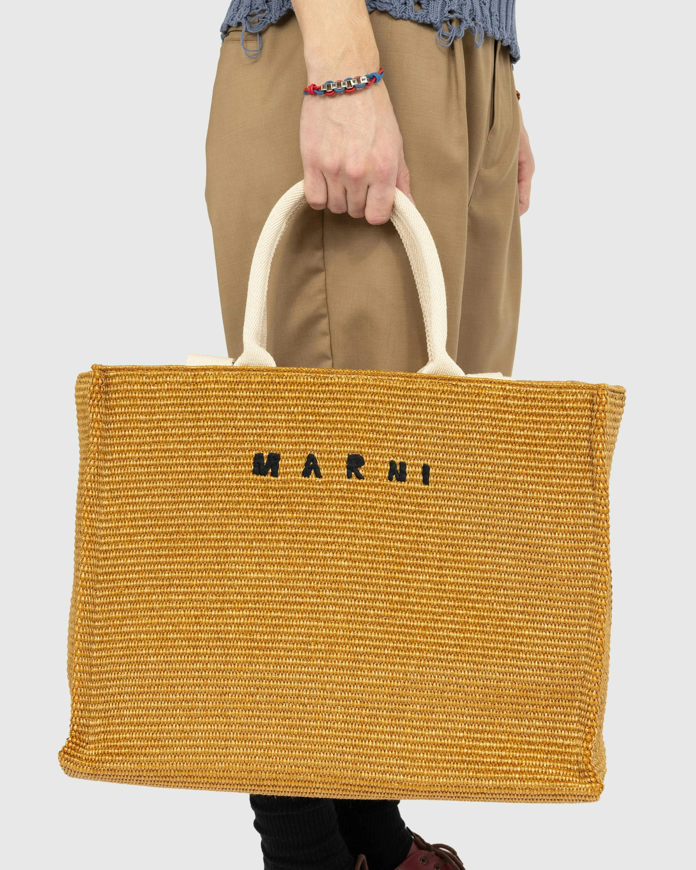 Marni – Large Raffia Tote Bag Raw Sienna/Natural | Highsnobiety Shop