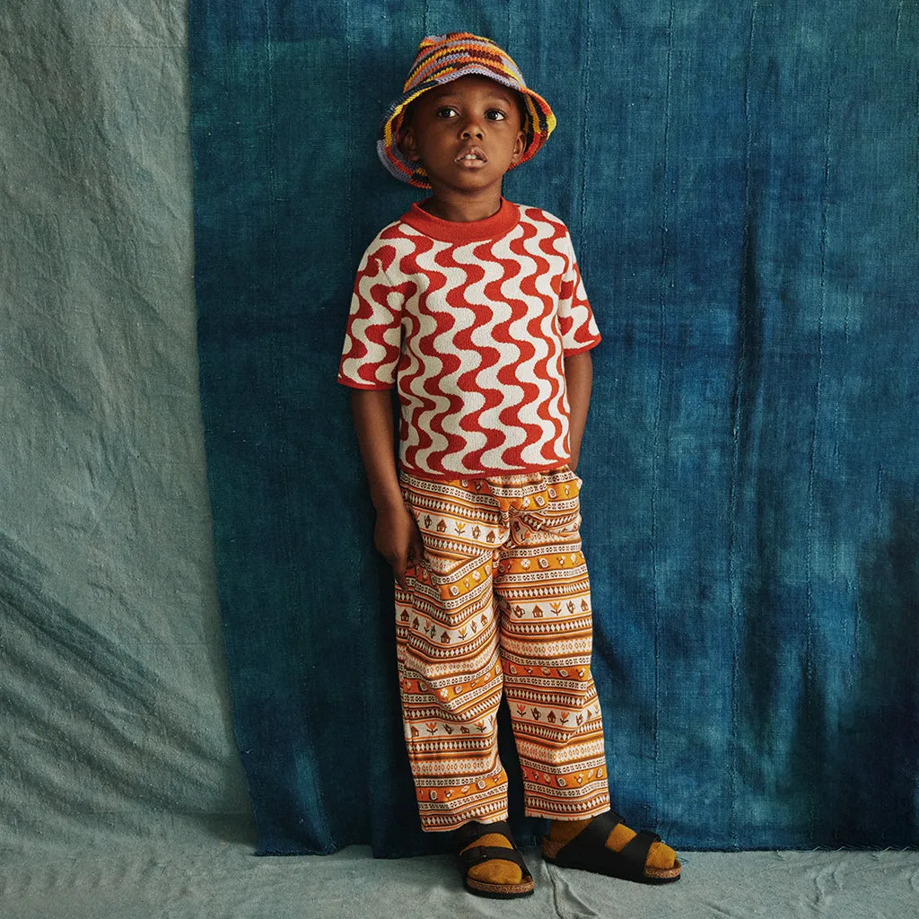 Misha & Puff Child Camp Pants Dacha Stripe Orange