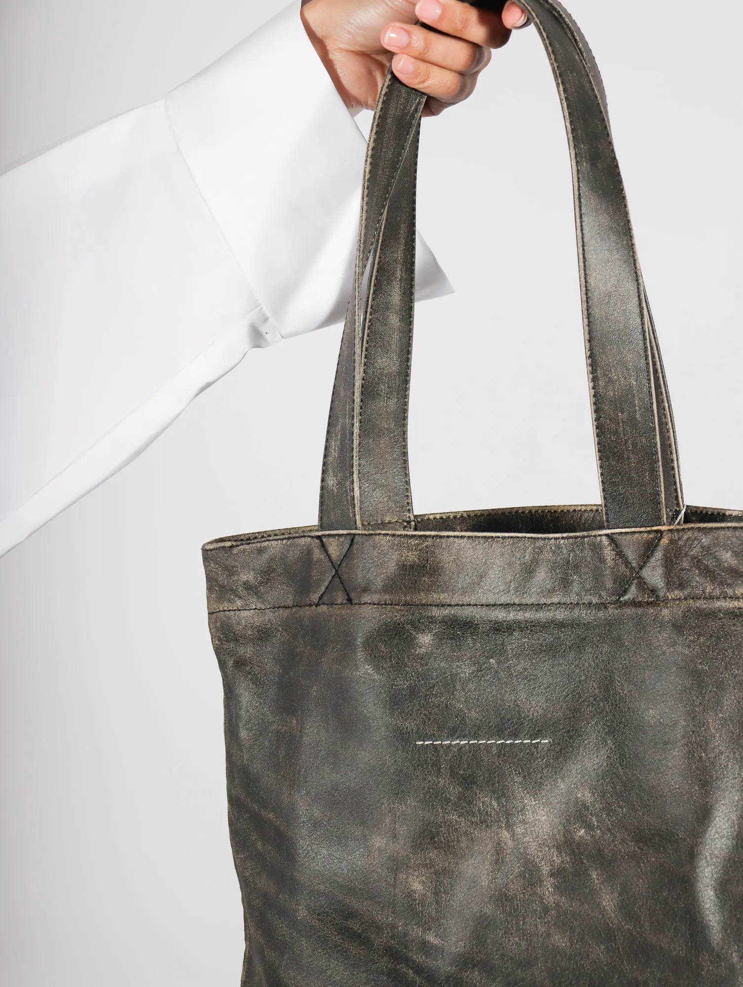 MM6 Simple Tote Bag in Black by MM6 Maison Margiela