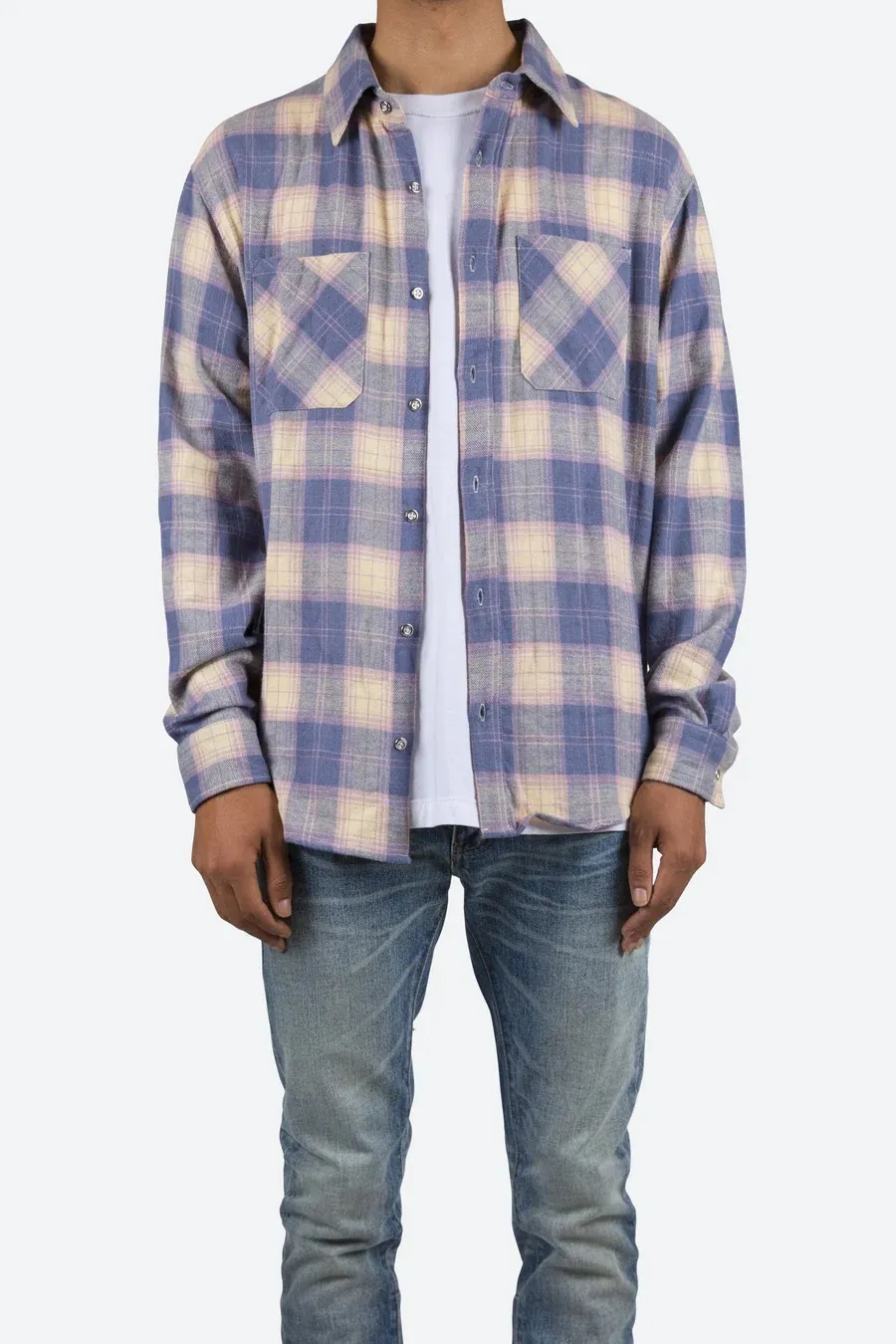 MNML  |Tartan Unisex Street Style Long Sleeves Cotton Shirts