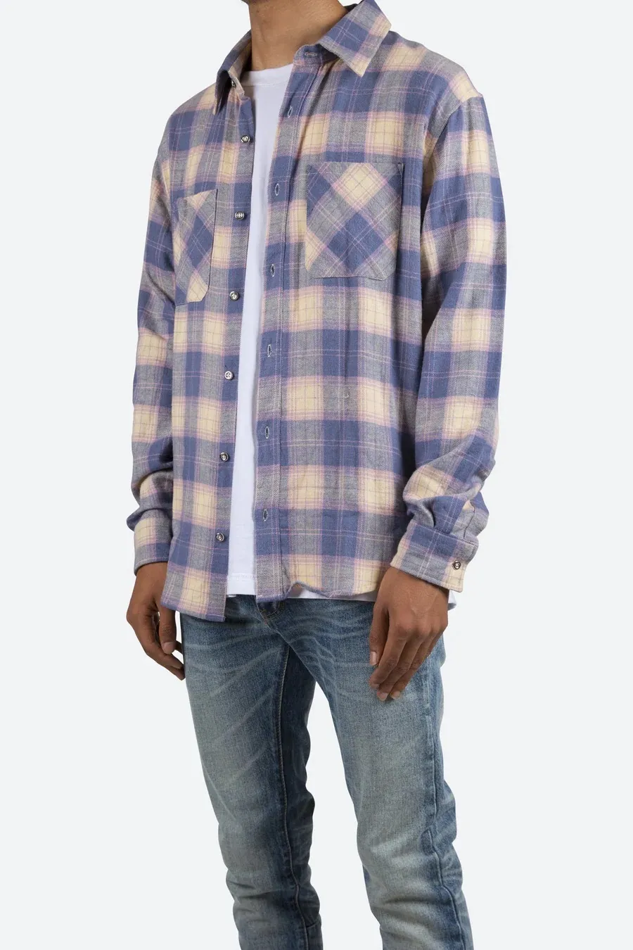 MNML  |Tartan Unisex Street Style Long Sleeves Cotton Shirts