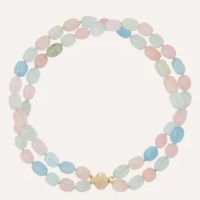 Multi-Colored Beryl Double Strand Necklace