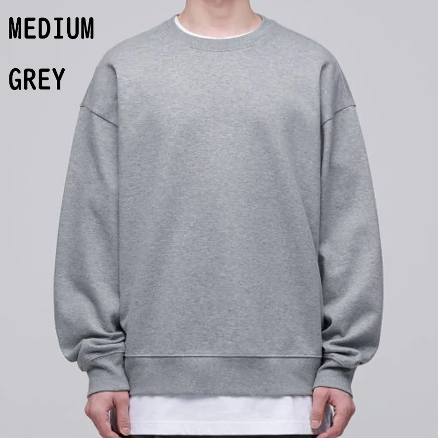 MUSINSA STANDARD  |Pullovers Street Style U-Neck Long Sleeves Plain Cotton