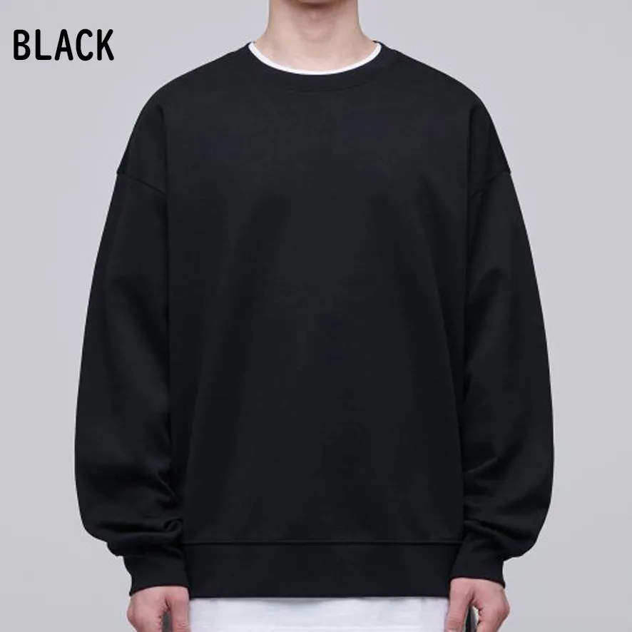 MUSINSA STANDARD  |Pullovers Street Style U-Neck Long Sleeves Plain Cotton