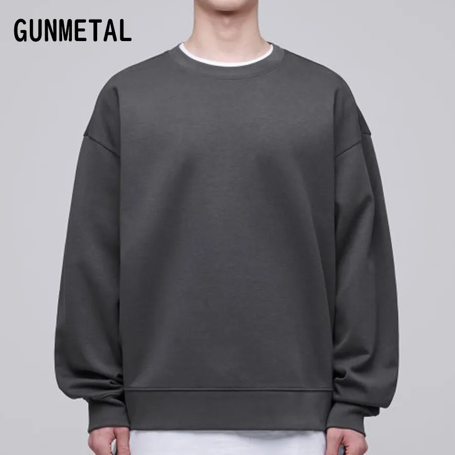 MUSINSA STANDARD  |Pullovers Street Style U-Neck Long Sleeves Plain Cotton