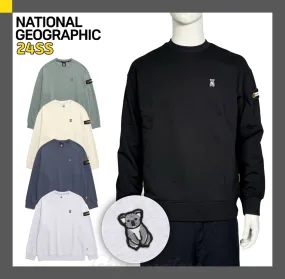 NATIONAL GEOGRAPHIC  |Unisex Street Style Long Sleeves Logo Sweatshirts