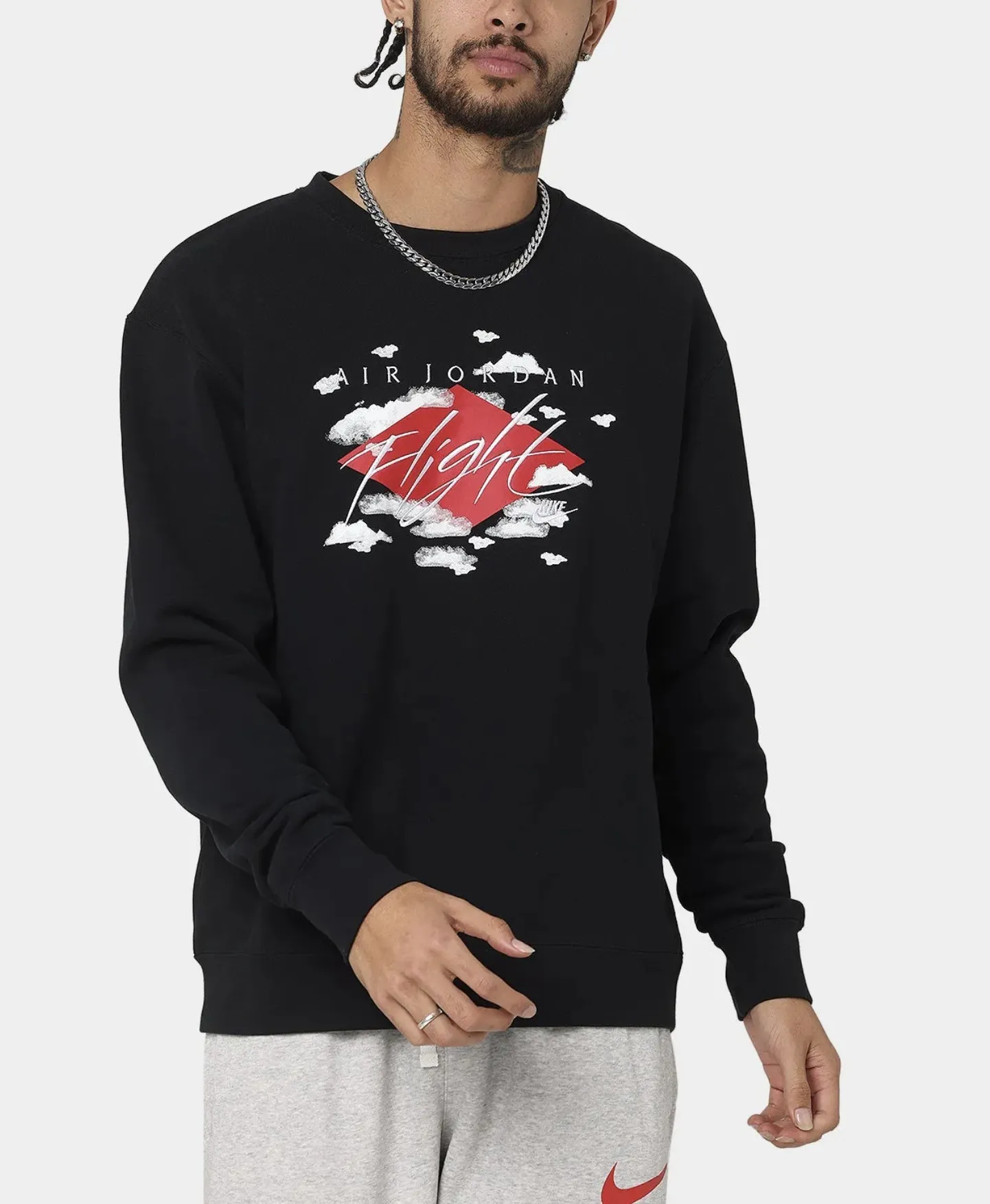 Nike  |Crew Neck Pullovers Street Style U-Neck Long Sleeves Plain