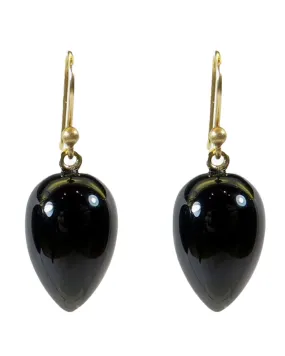 Onyx Acorn Earrings