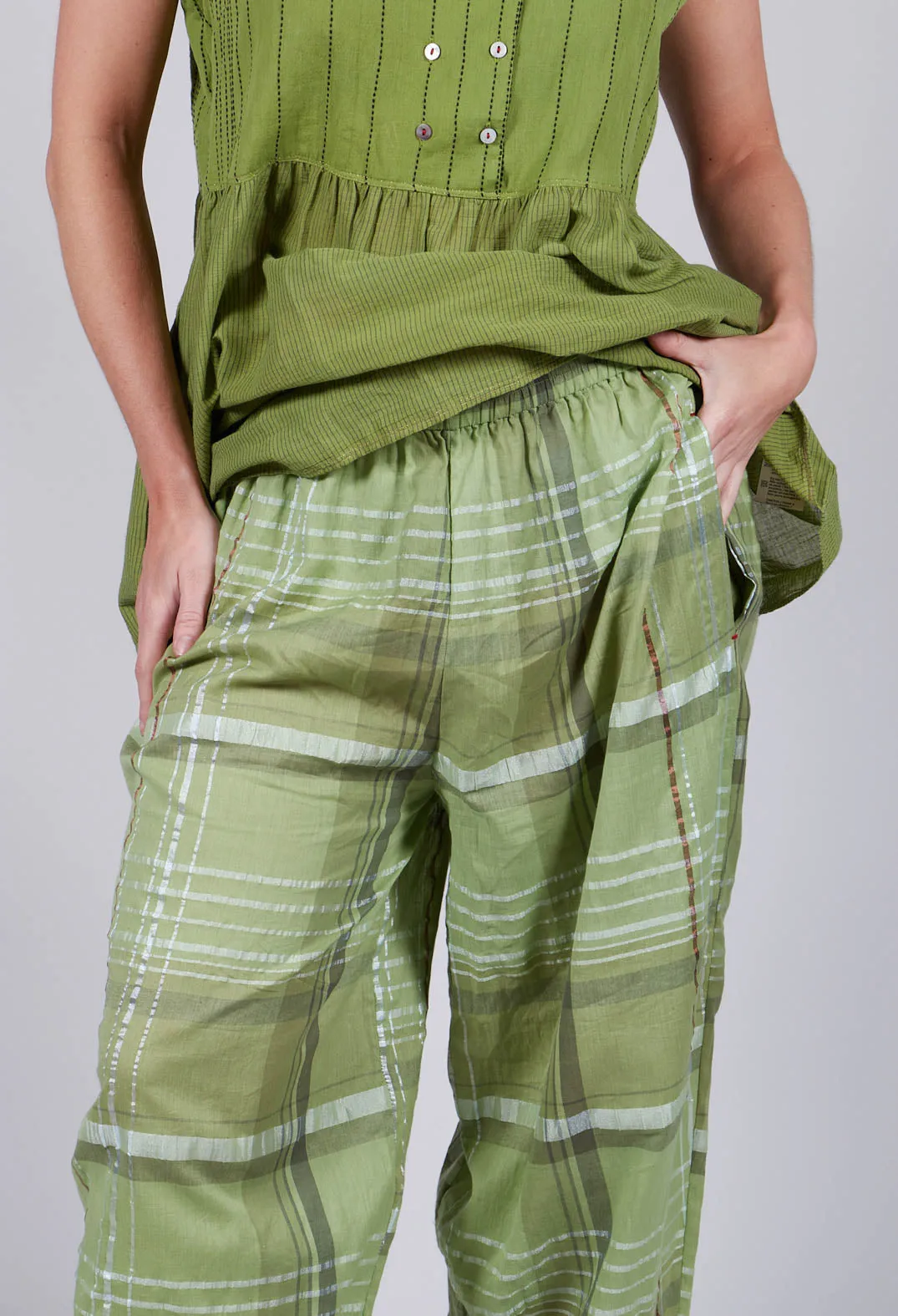 Oriental Trousers in Dark Citron Tartan