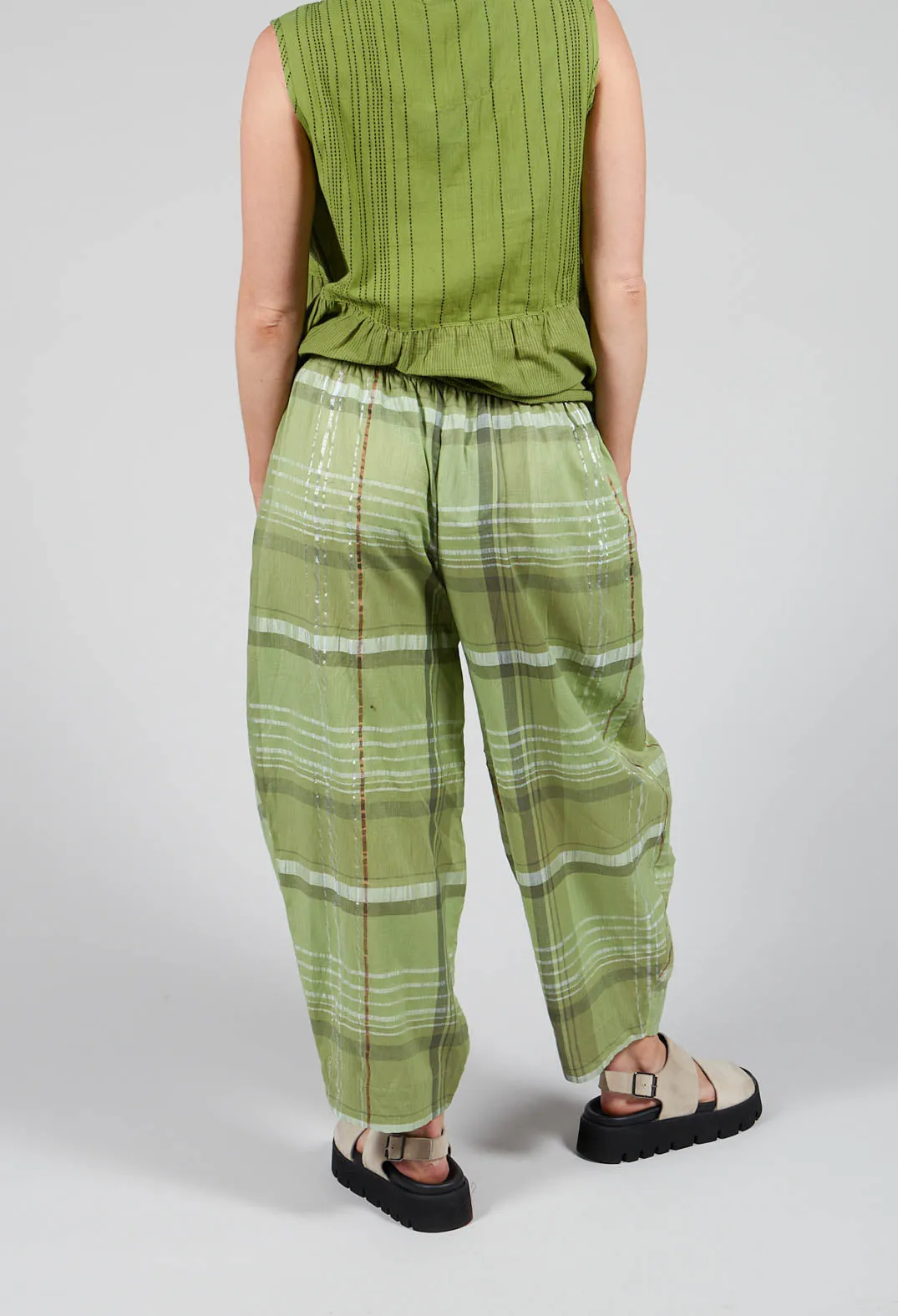 Oriental Trousers in Dark Citron Tartan