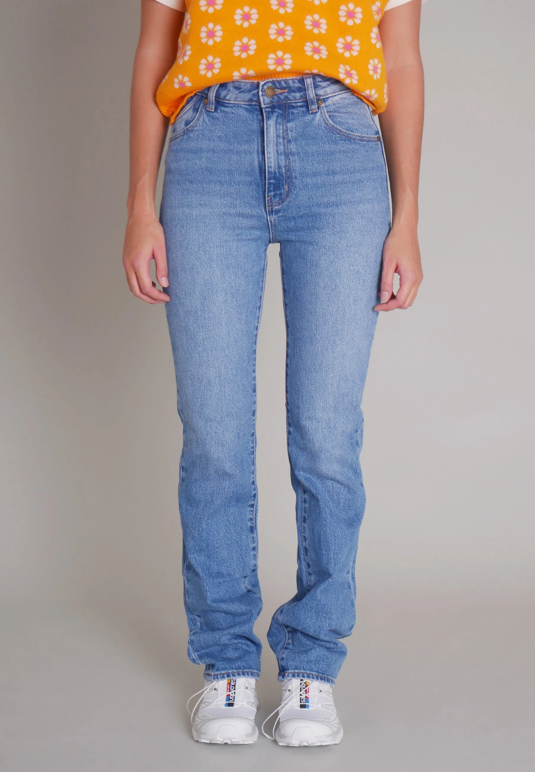 Original Straight Long Jeans - brad blue