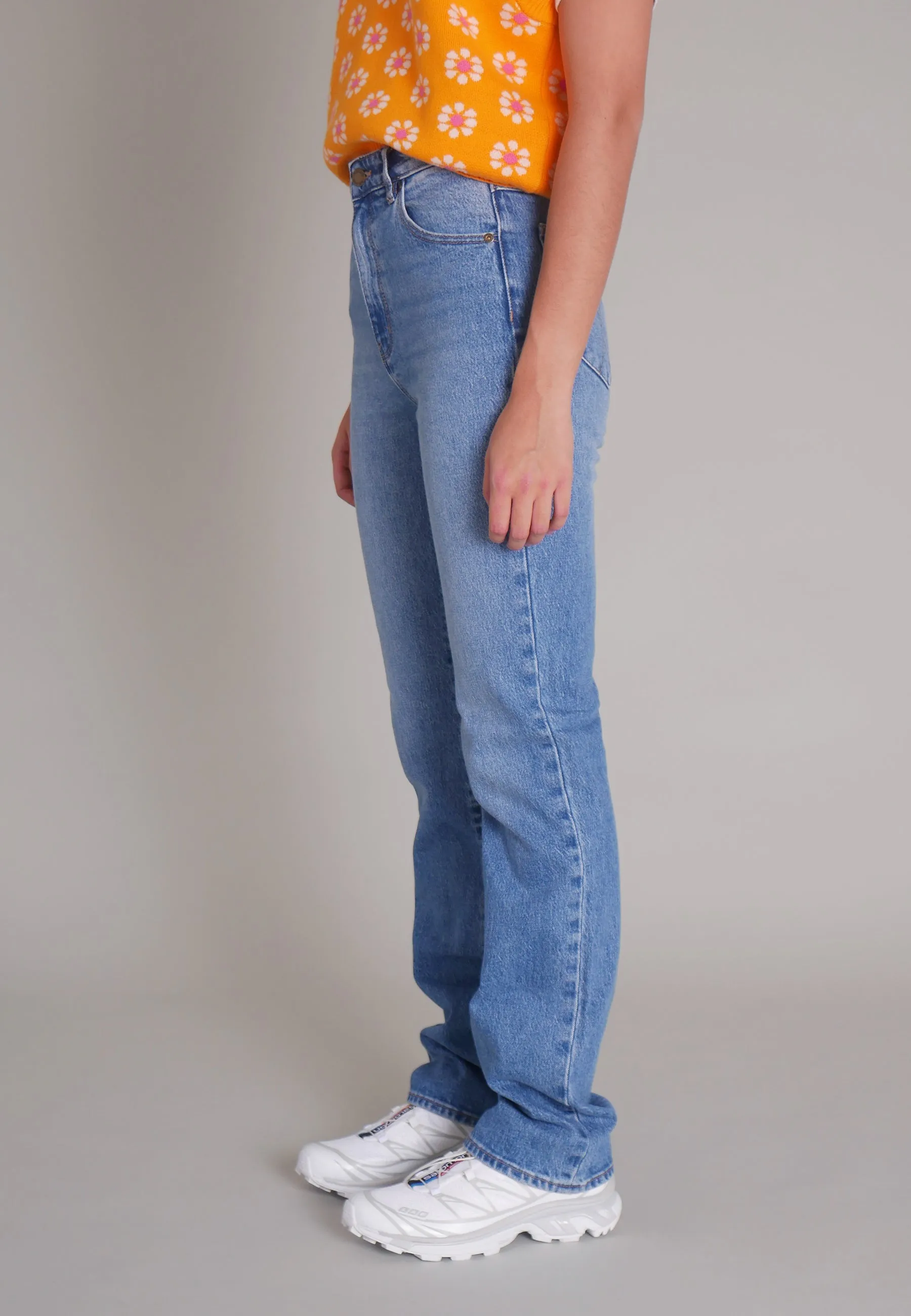 Original Straight Long Jeans - brad blue