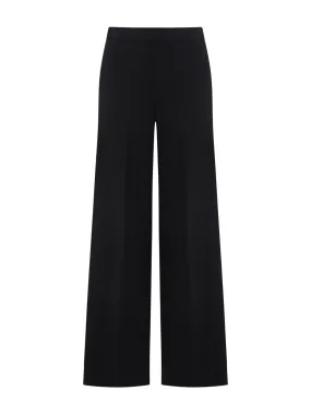 Pantalone a palazzo in Compact Light - Nero