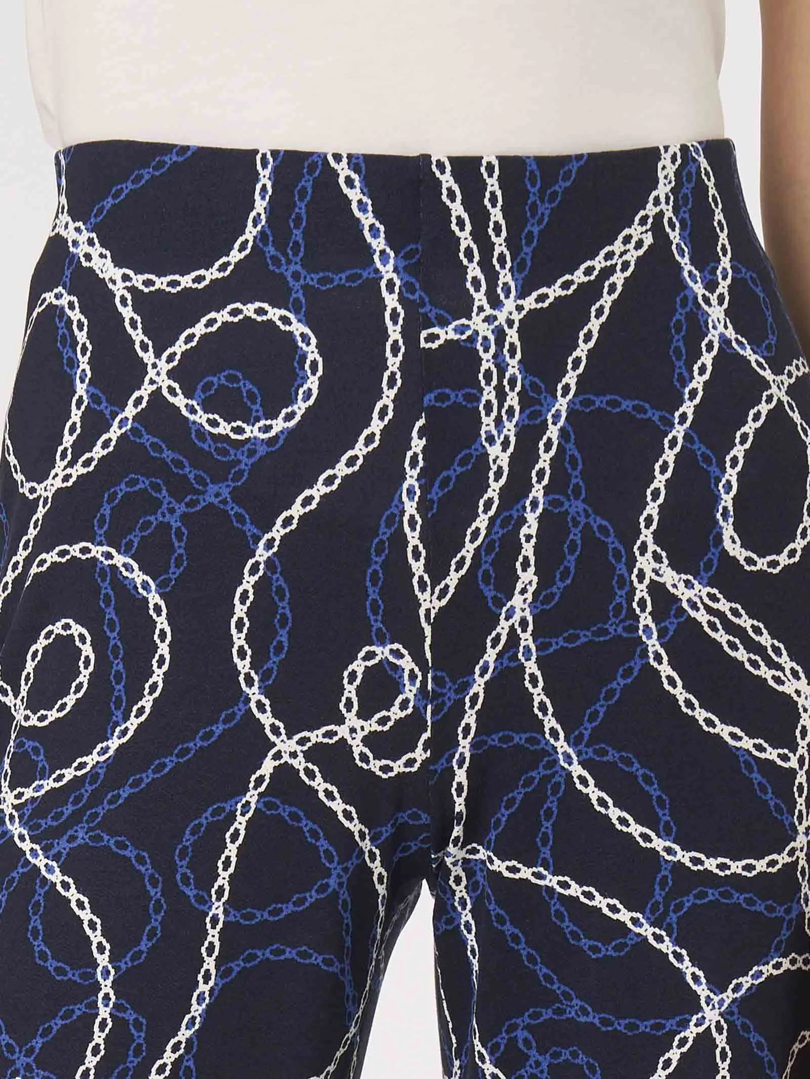 Pantalone a palazzo in Crêpe di viscosa - Fant.Bleu