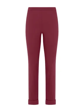 Pantalone a Sigaretta con tasche in Super Fresh - Tibetan Red