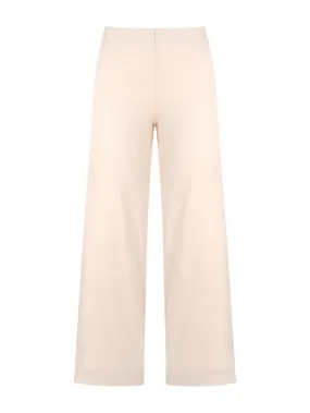 Pantalone ampio alla caviglia in Satin Power - Champignon