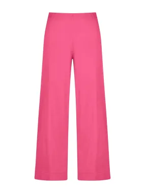 Pantalone ampio alla caviglia in Satin Power - Hot Pink