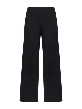 Pantalone ampio alla caviglia in Satin Power - Nero