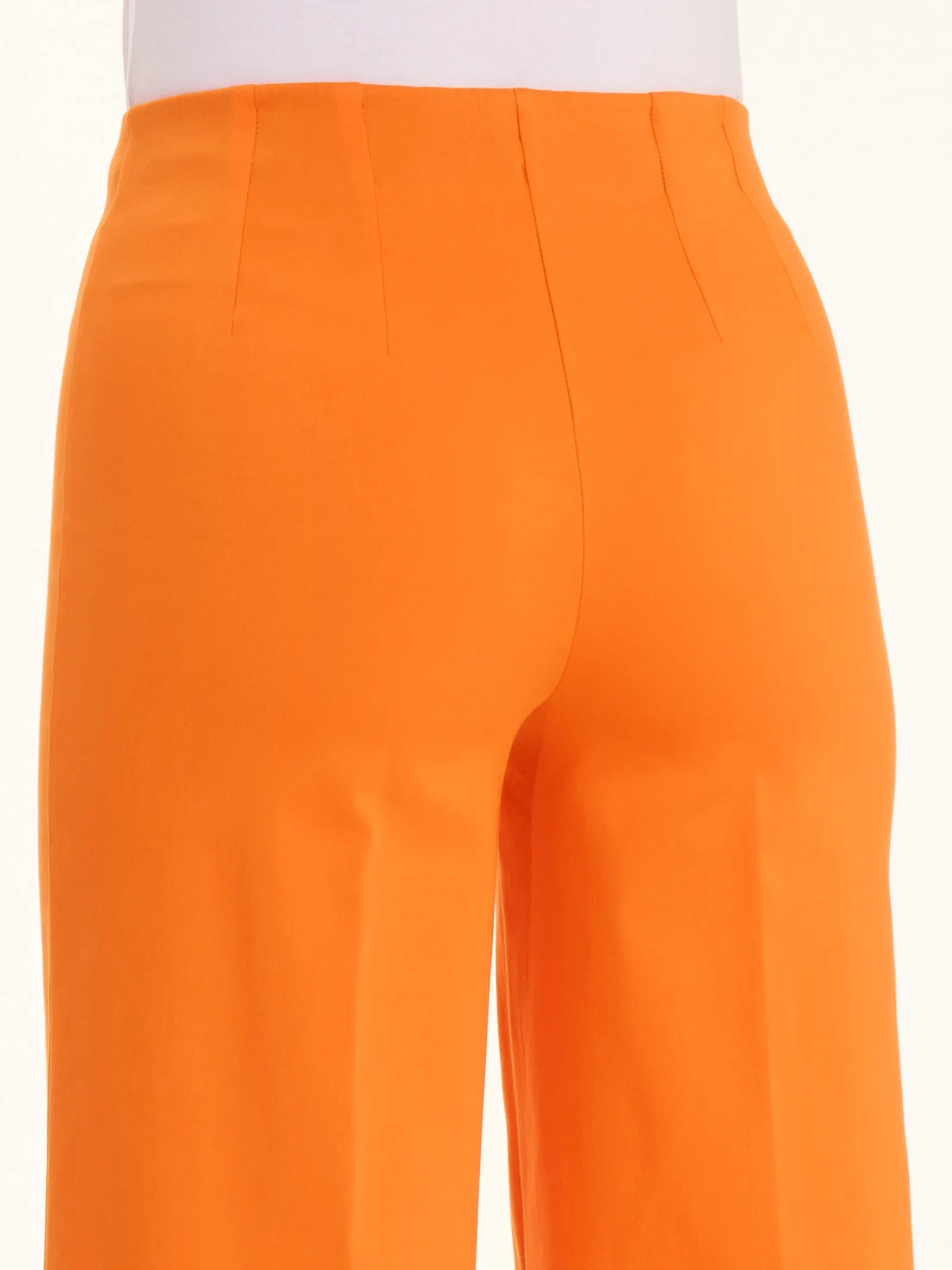 Pantalone ampio alla caviglia in Satin Power - Persimmon Orange