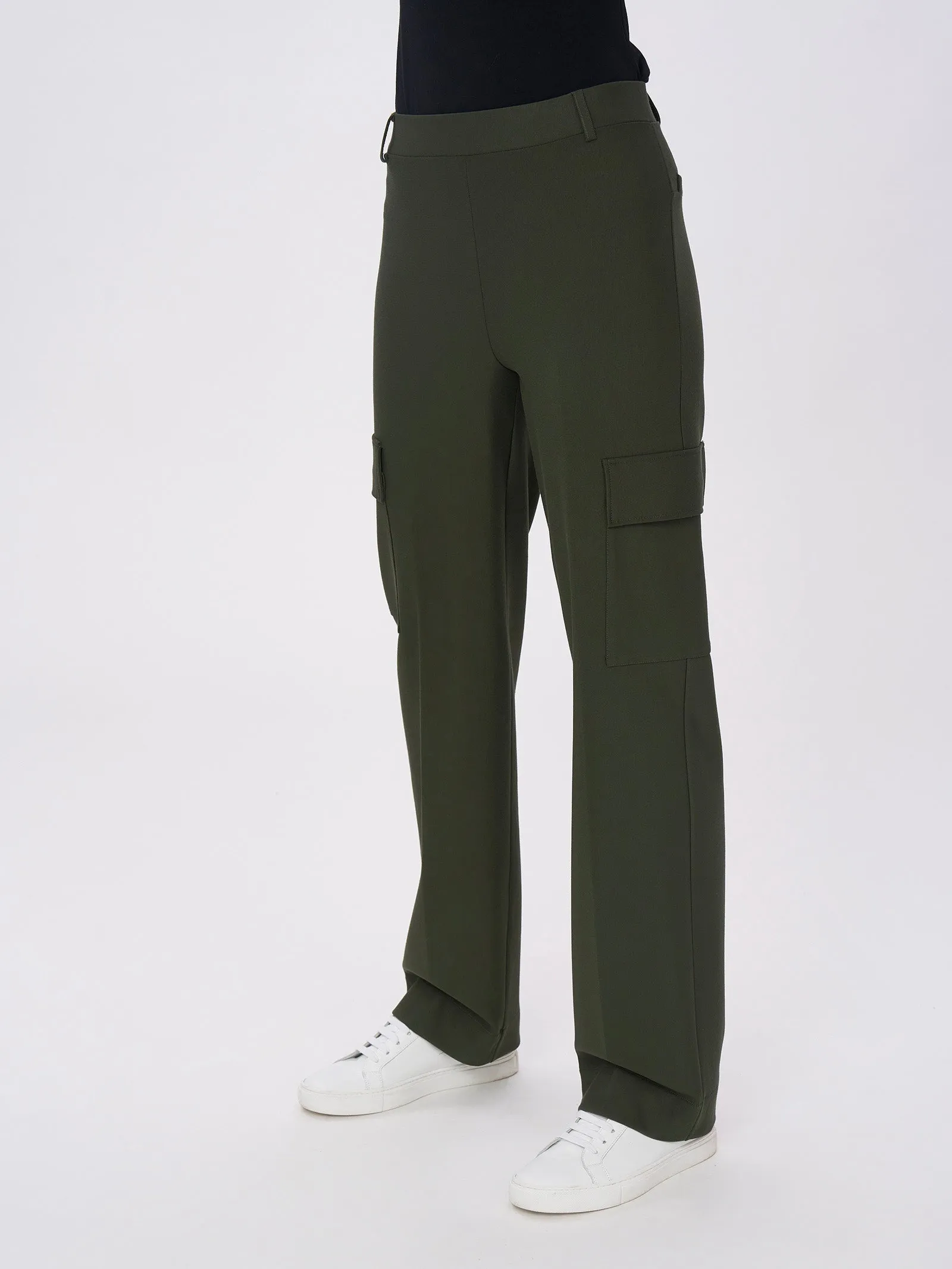 Pantalone cargo in tessuto Compact - Champignon