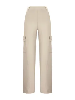 Pantalone cargo in tessuto Compact - Champignon