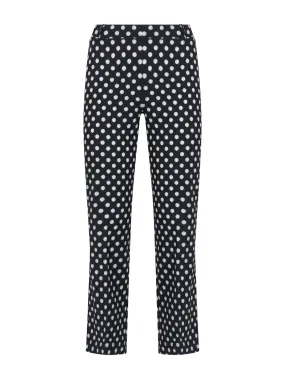 Pantalone flare a pois in Digital Compact - Fant.Nero