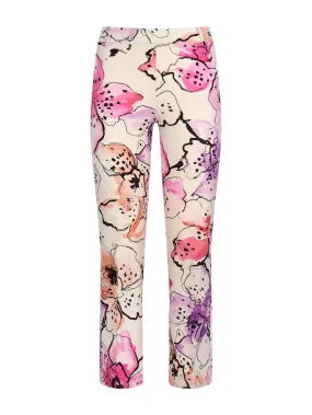 Pantalone flare in Digital Compact - Fant.Cyclamen