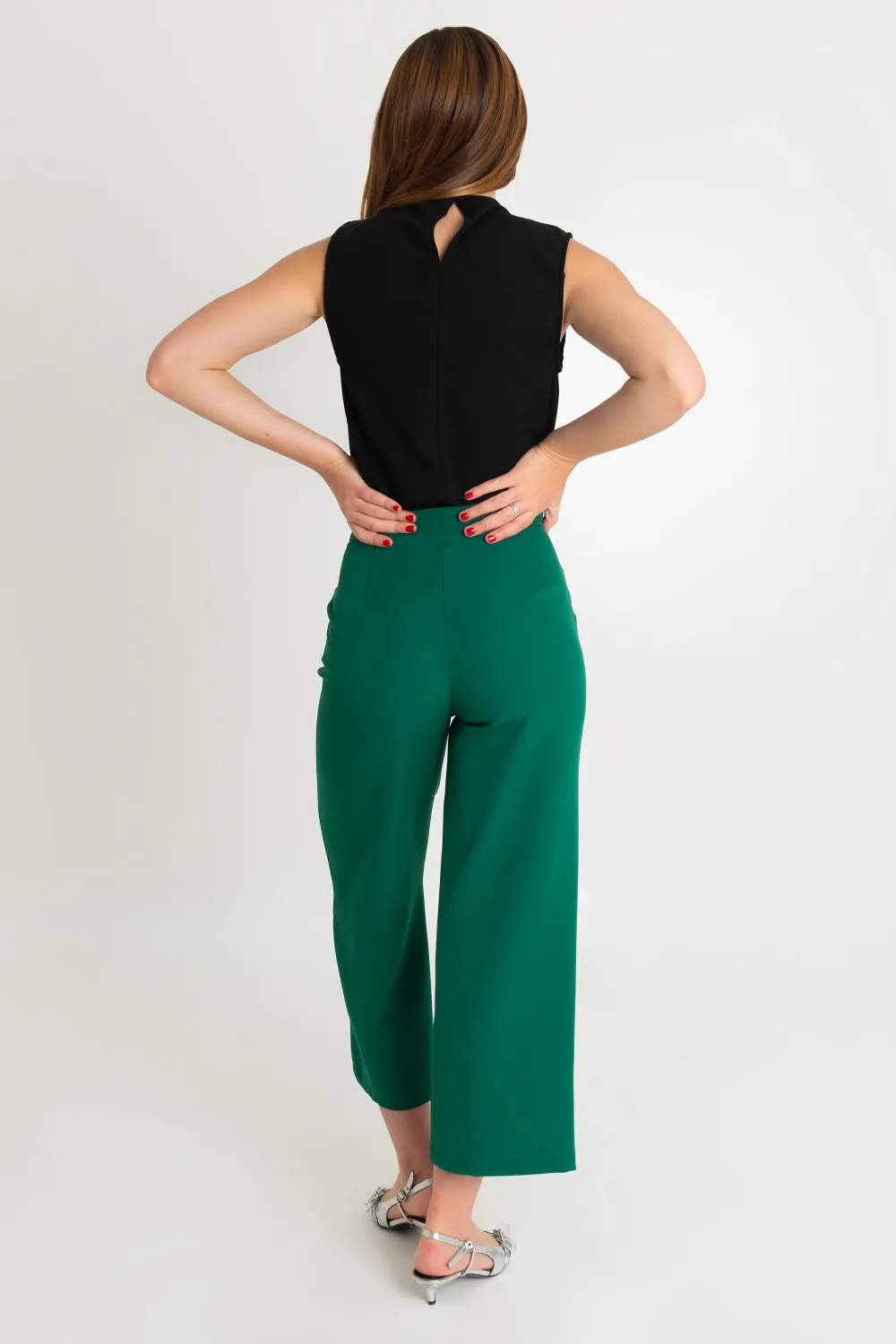 Pantalón ajustado de fit cropped flare