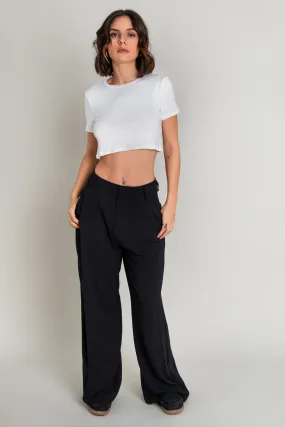 Pantalón fluido de cintura media fit wide leg