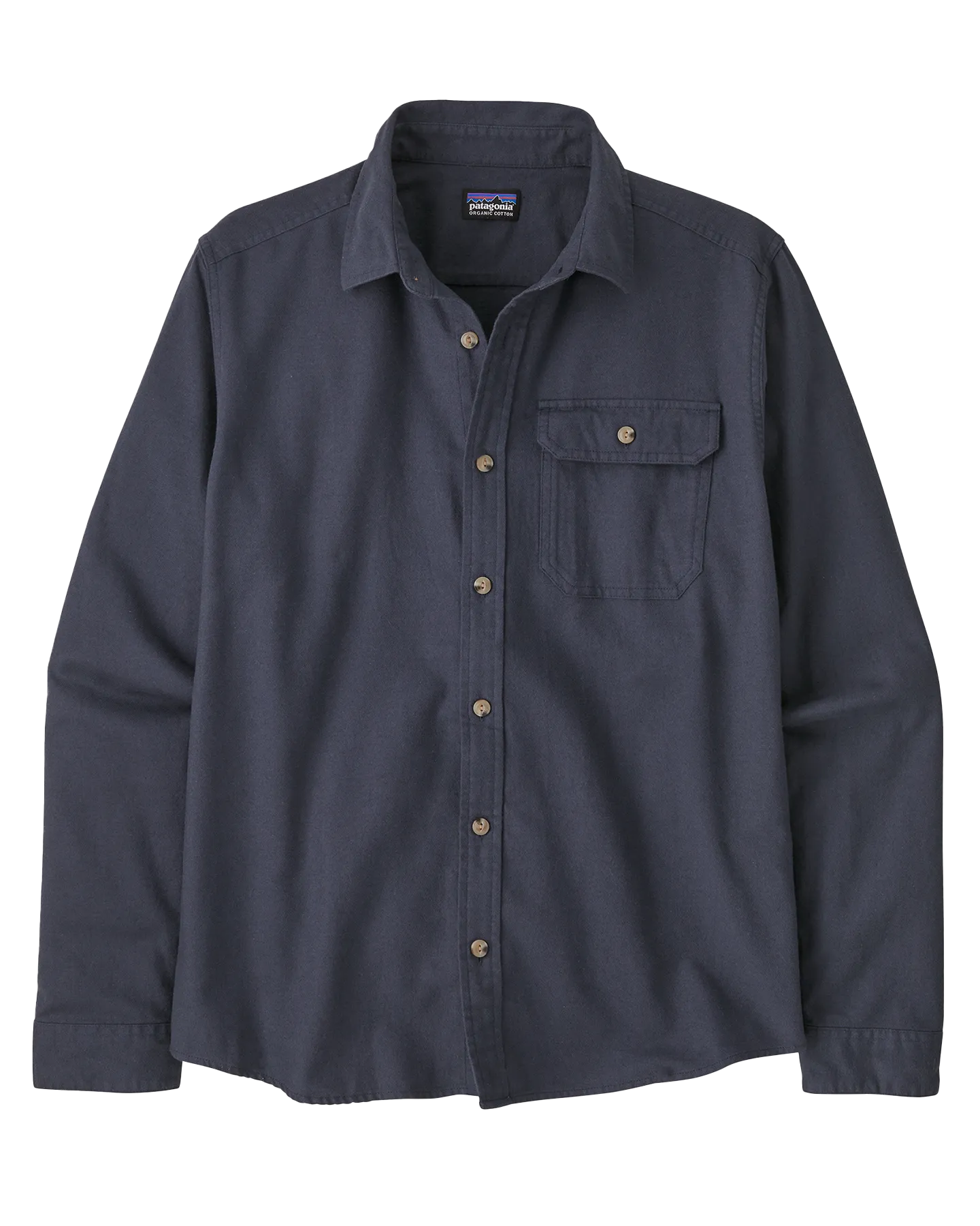 Patagonia Long Sleeved Cotton In Conversion Lightweight Fjord Flannel Shirt - Smolder Blue