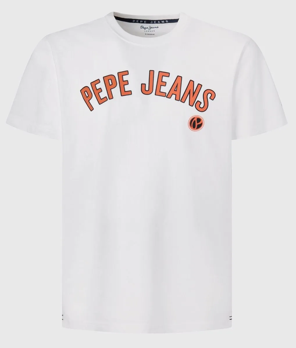 Pepe Jeans Alessio Retro Logo T-Shirt White