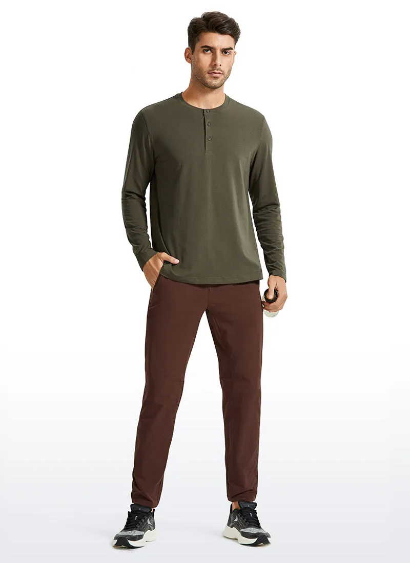 Pima Cotton Henley Long Sleeve