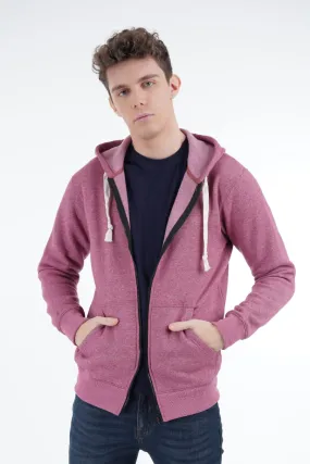 Pink Mélange Hoodie