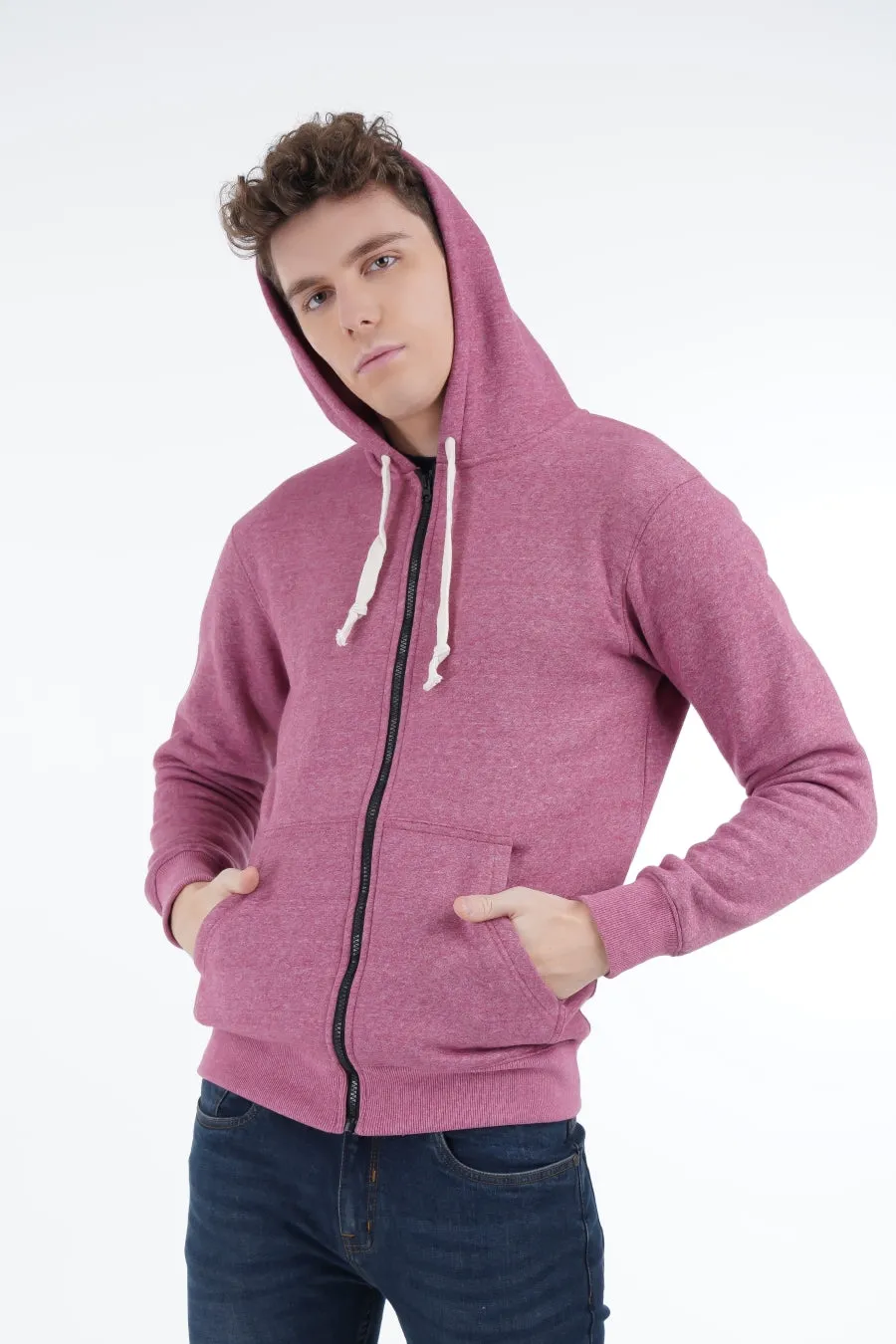 Pink Mélange Hoodie