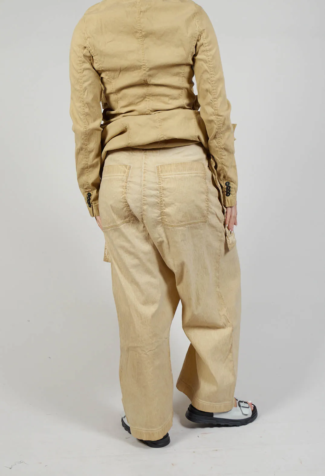 Pocket Cargo Trousers in Wax Cloud