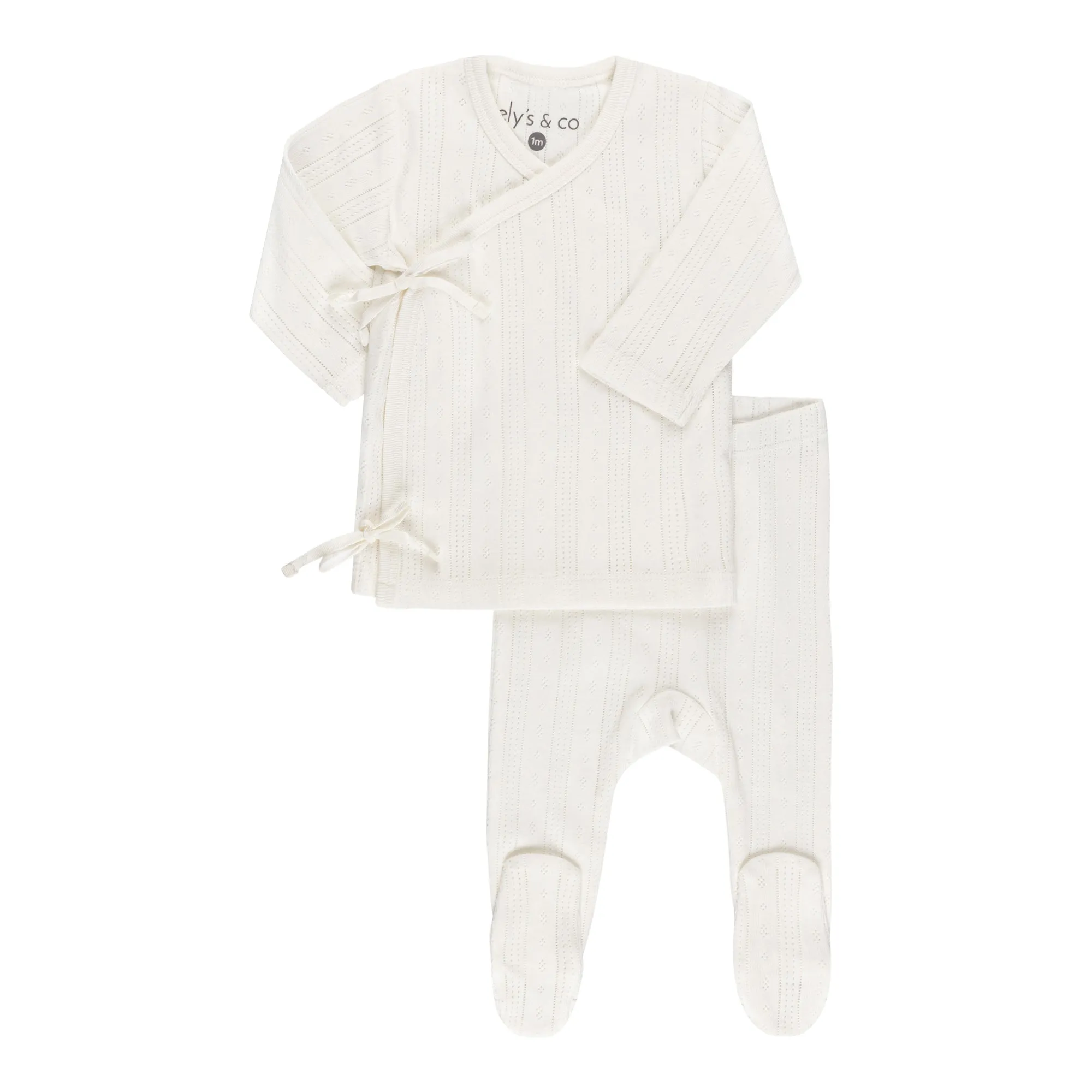 POINTELLE-CREAM BRIS SET/BONNET/BLANKET